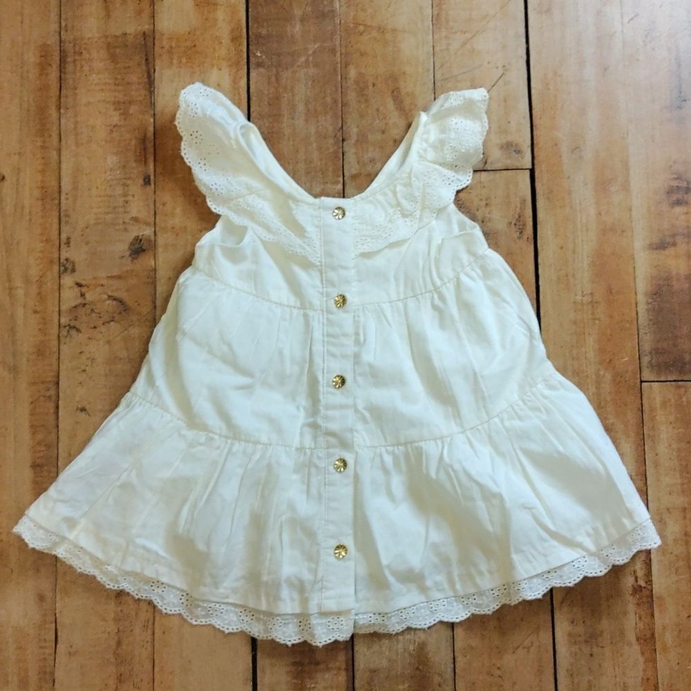 Artisan NY Dress 24 Months White Spring Dress Cotton Lined Eyelet Easter New
